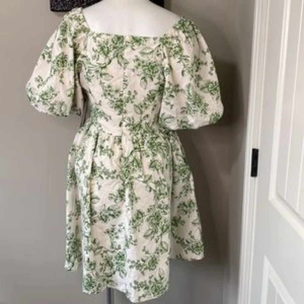 Rachel Parcell size 6 green dress fits like a size 8 sage toile sundress - Picture 10 of 12